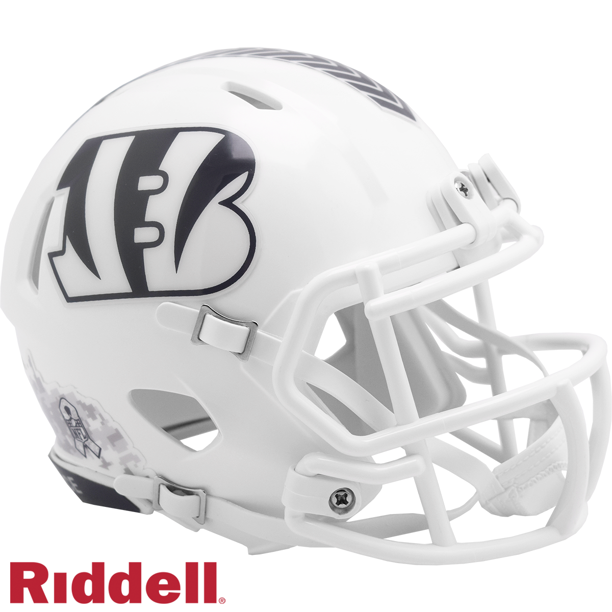 Cincinnati Bengals Helmet Riddell Replica Mini Speed Style Salute To Service 2024