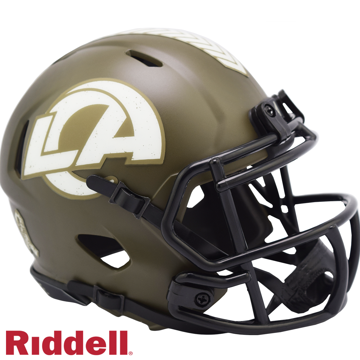 Los Angeles Rams Helmet Riddell Replica Mini Speed Style Salute To Service 2022