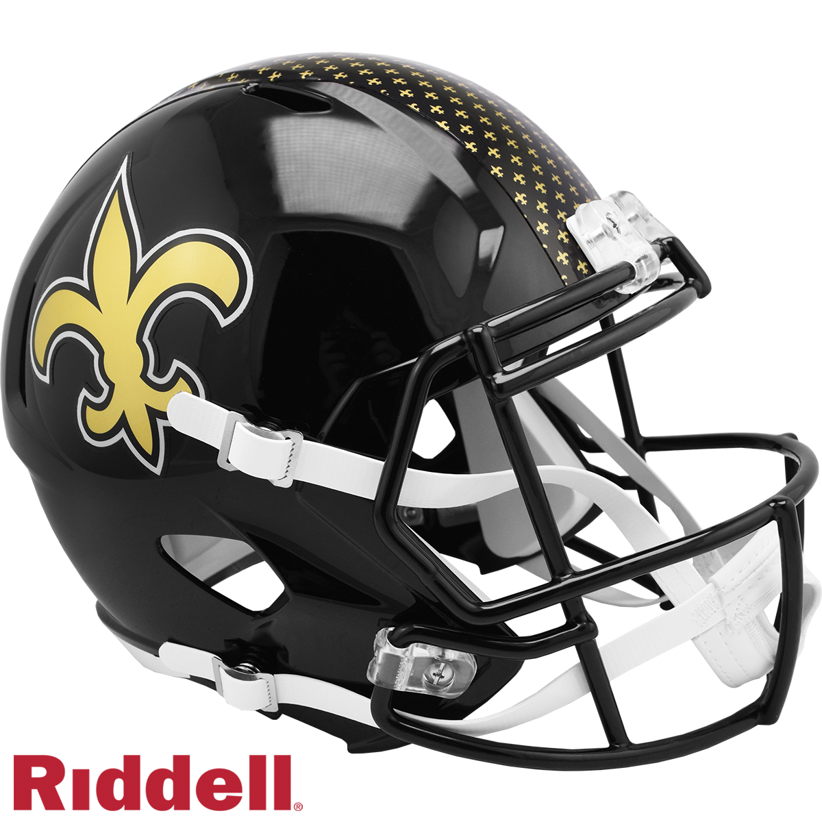 New Orleans Saints Helmet Riddell Replica Full Size Speed Style On-Field Alternate - Special Order
