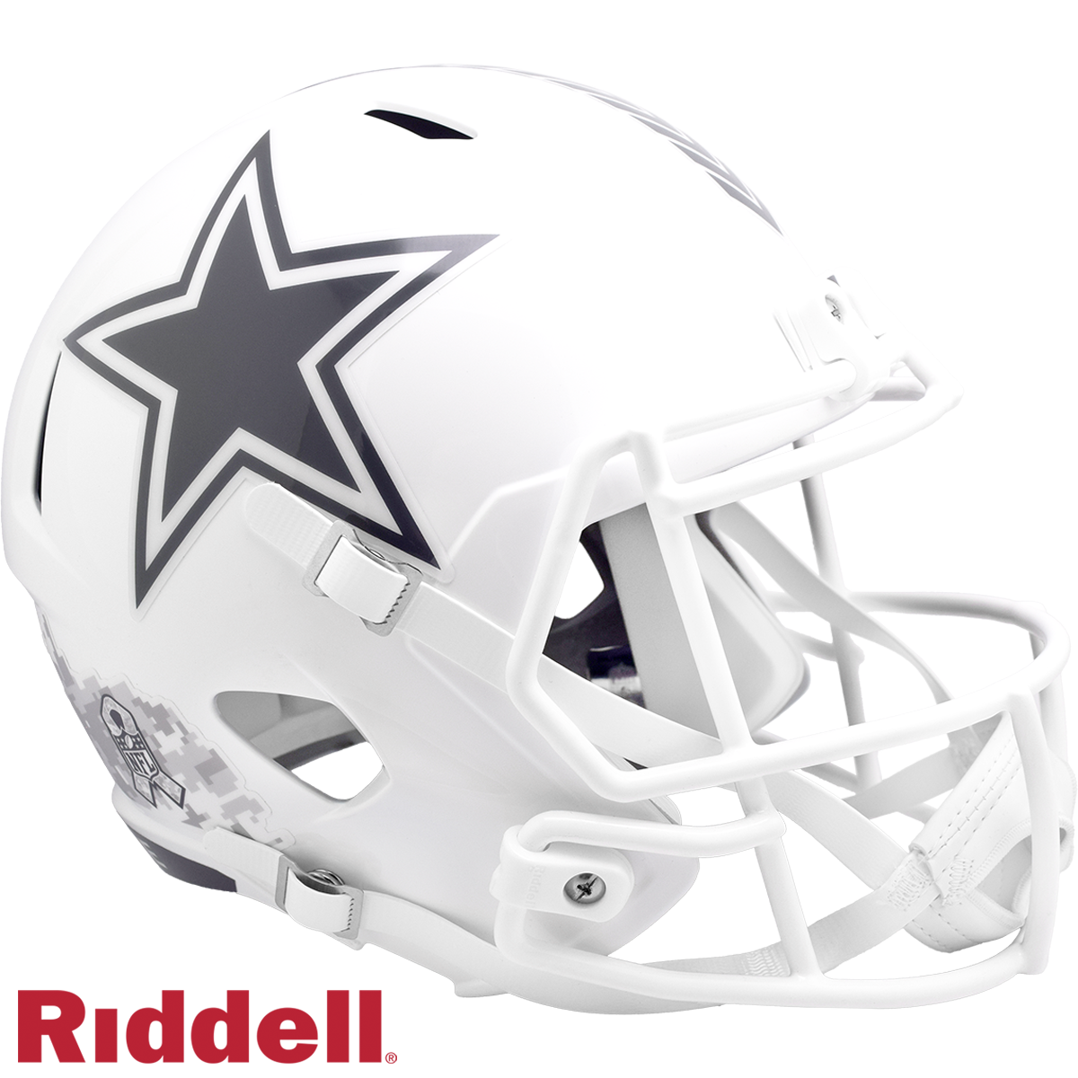 Dallas Cowboys Helmet Riddell Replica Full Size Speed Style Salute To Service 2024