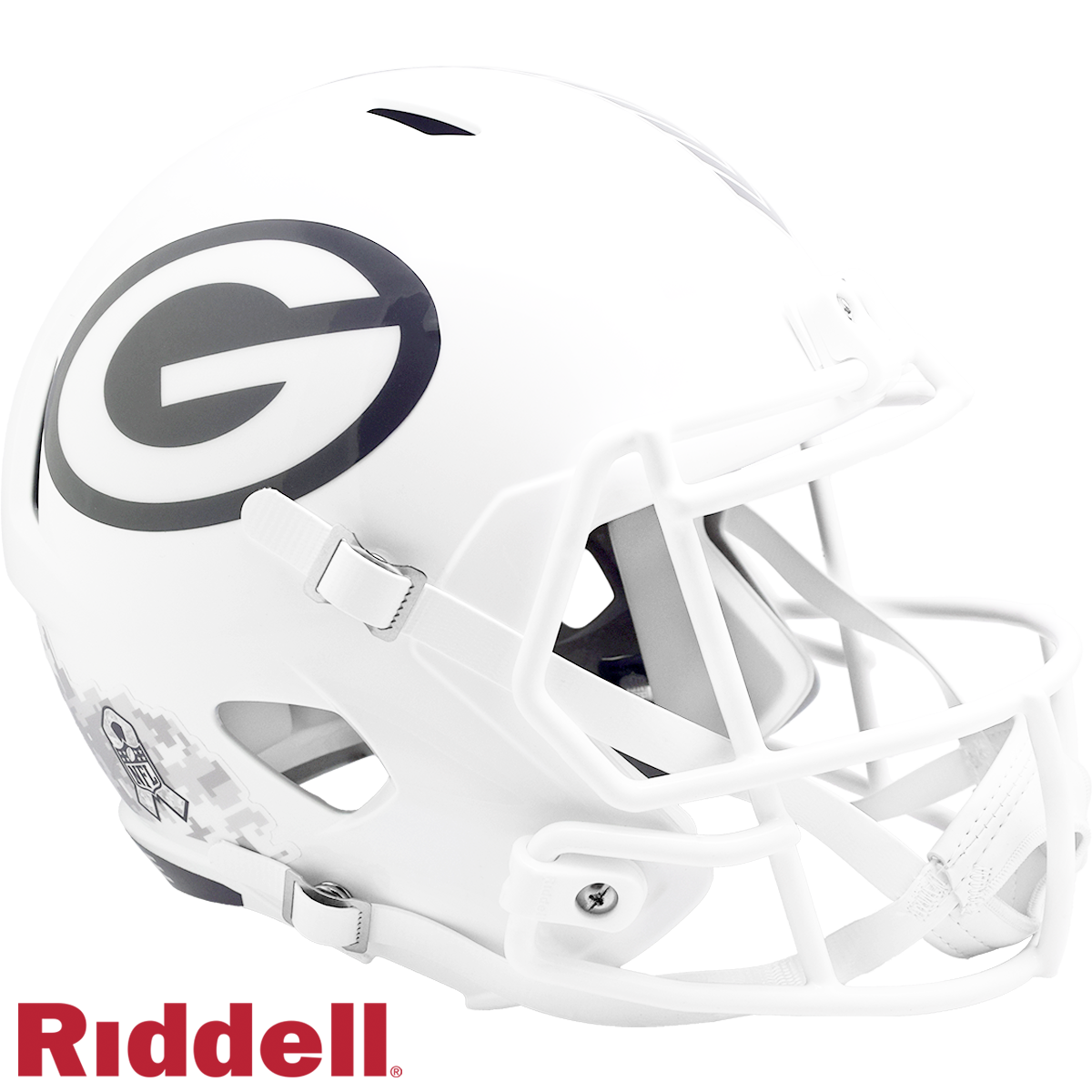 Green Bay Packers Helmet Riddell Replica Full Size Speed Style Salute To Service 2024