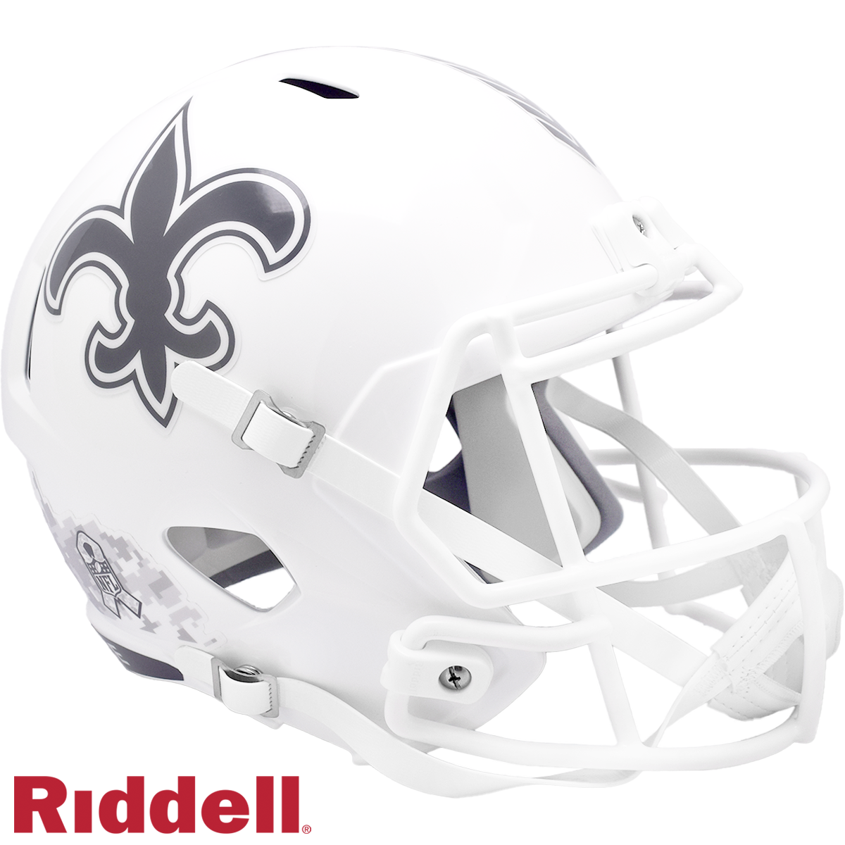 New Orleans Saints Helmet Riddell Replica Full Size Speed Style Salute To Service 2024