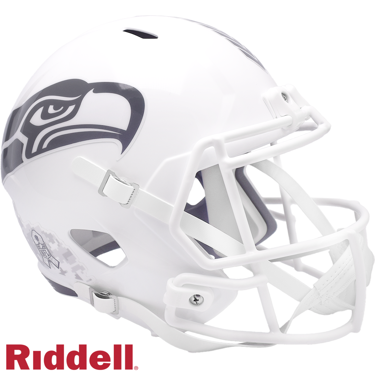 Seattle Seahawks Helmet Riddell Replica Full Size Speed Style Salute To Service 2024