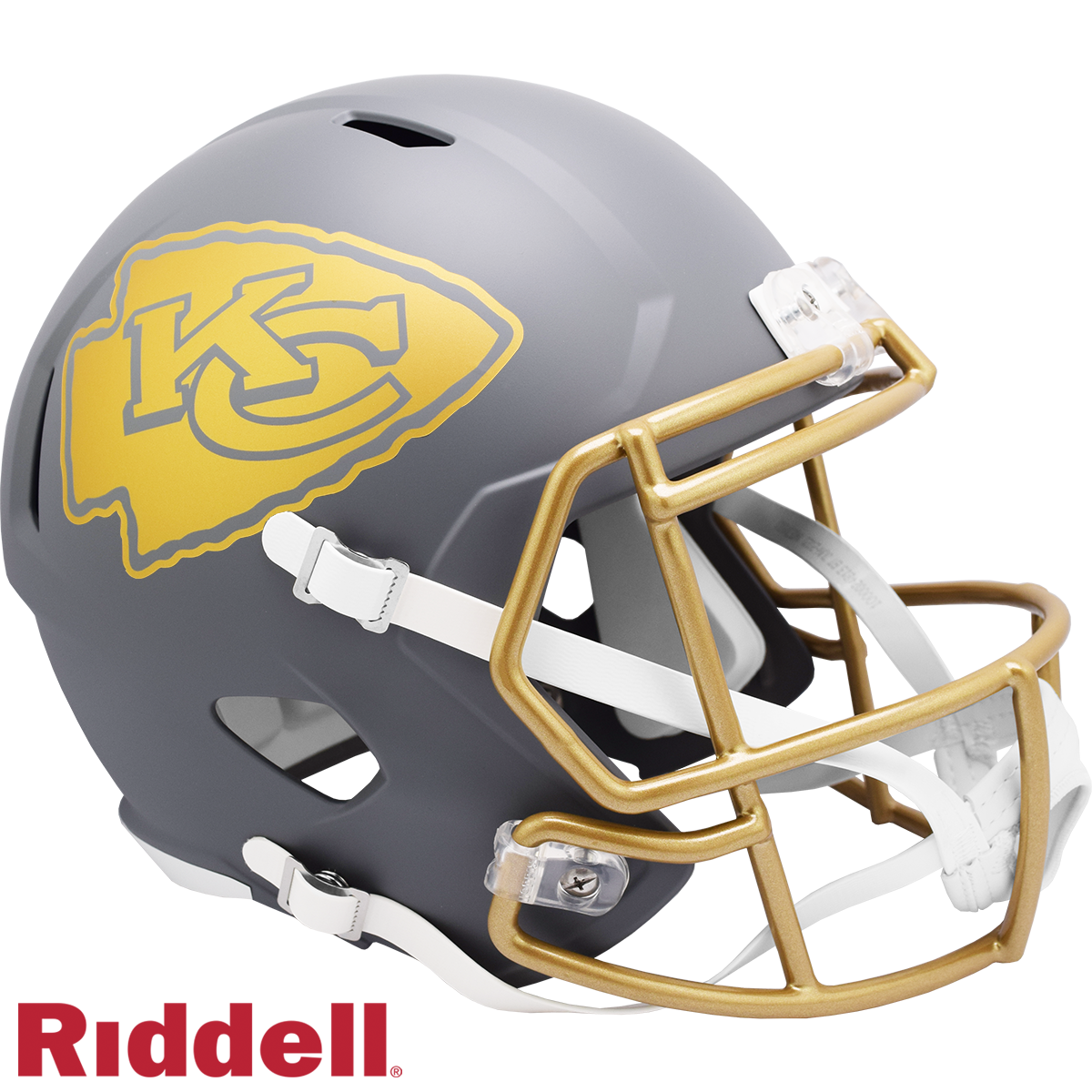 Kansas City Chiefs Helmet Riddell Replica Full Size Speed Style Slate Alternate