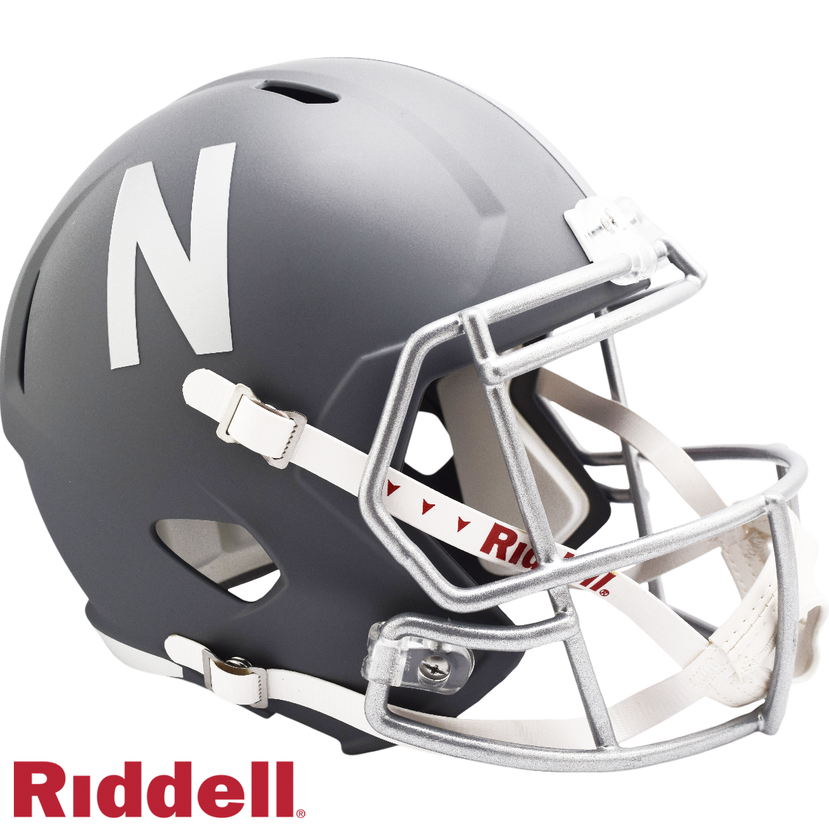 Nebraska Cornhuskers Helmet Riddell Replica Full Size Speed Style Slate Alternate