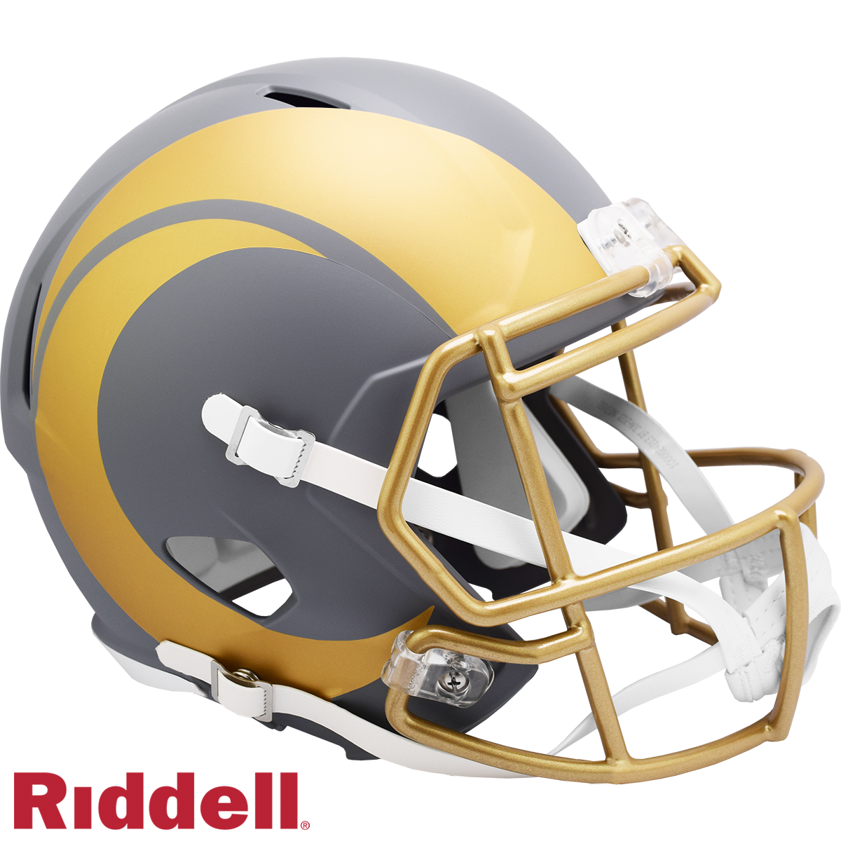 Los Angeles Rams Helmet Riddell Replica Full Size Speed Style Slate Alternate