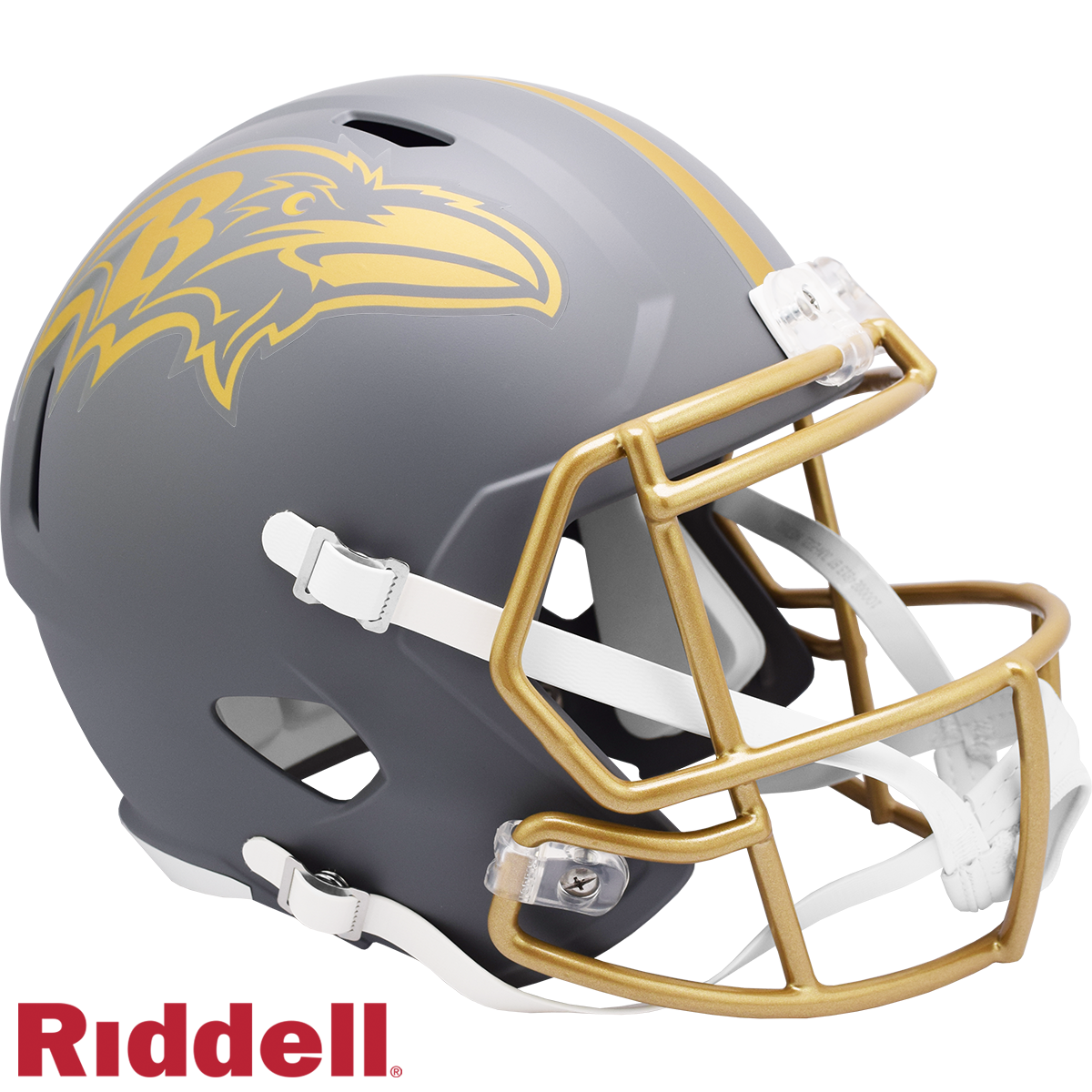 Baltimore Ravens Helmet Riddell Replica Full Size Speed Style Slate Alternate