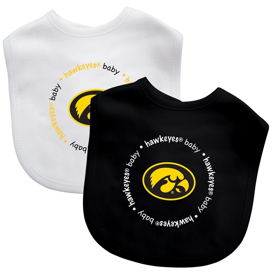 Iowa Hawkeyes Baby Bib 2 Pack - Special Order