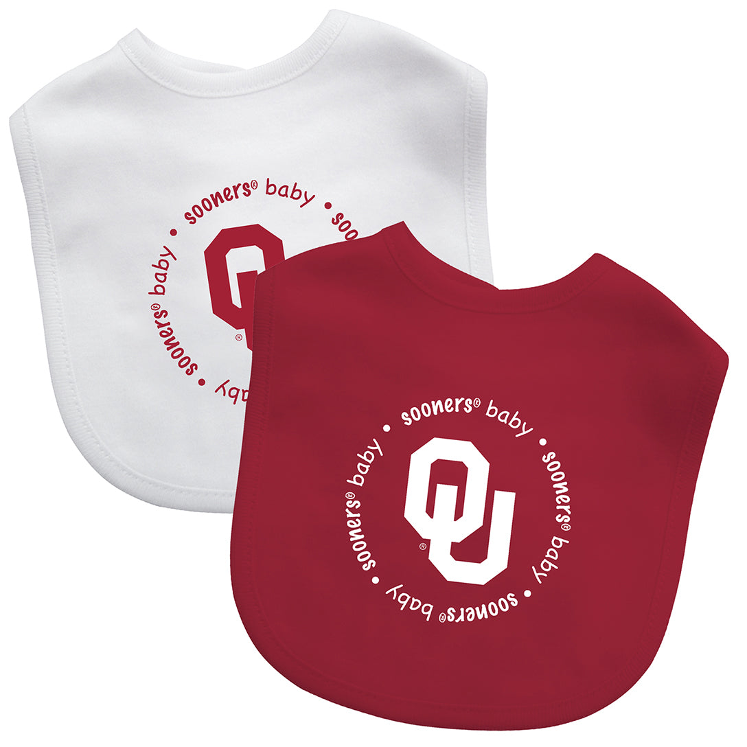 Oklahoma Sooners Baby Bib 2 Pack - Special Order