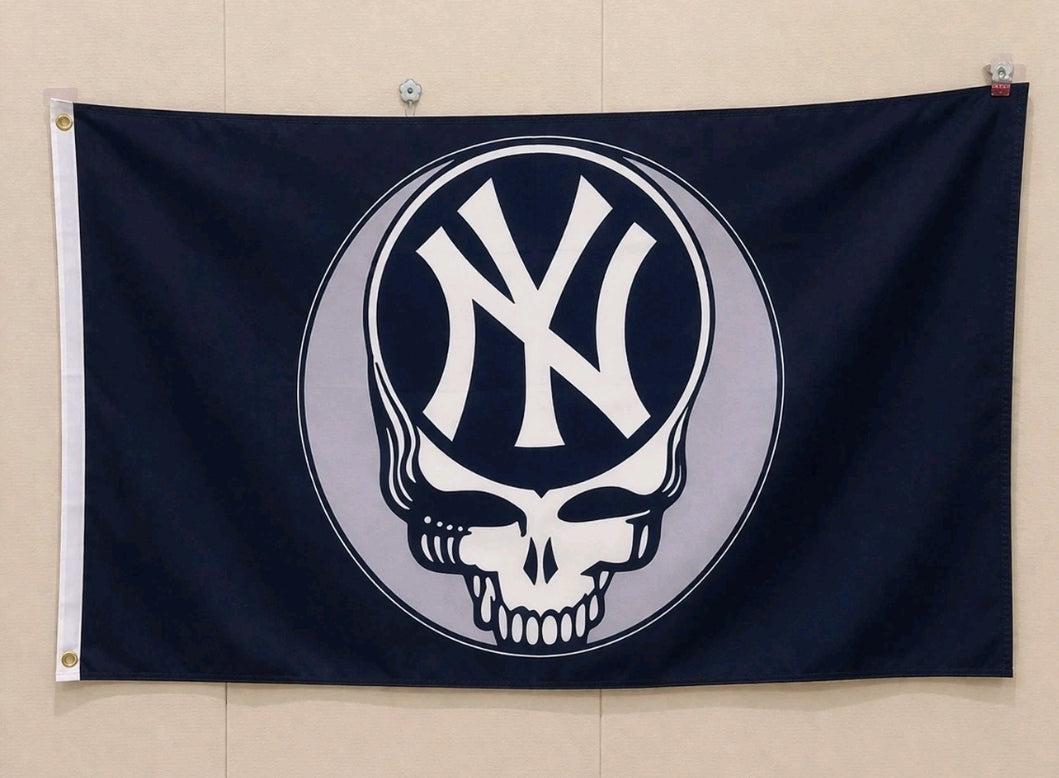 New York Yankees Grateful Dead 3'x5' Flag NEW FREE SHIPPING