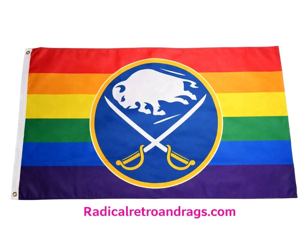 Buffalo Sabres 3'x5' Pride Flag NEW FREE SHIPPING