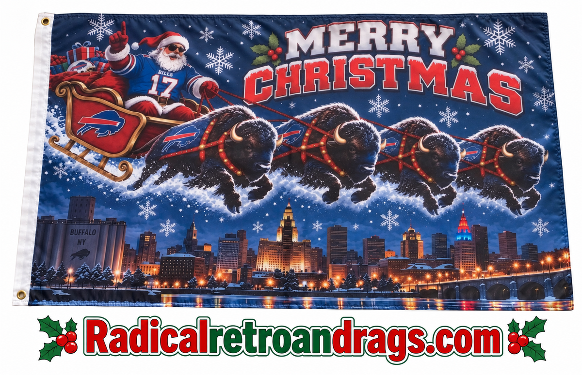 Buffalo Bills Christmas 3'x5' Flag NEW FREE SHIPPING City Of Buffalo