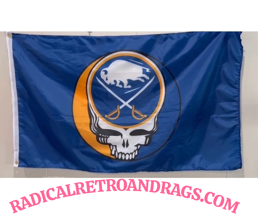 Buffalo Sabres Grateful Dead 3'x5' Flag Banner Printed both sides