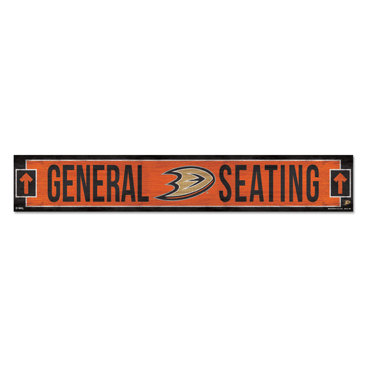 Anaheim Ducks Sign 6x36 Wood General Seating