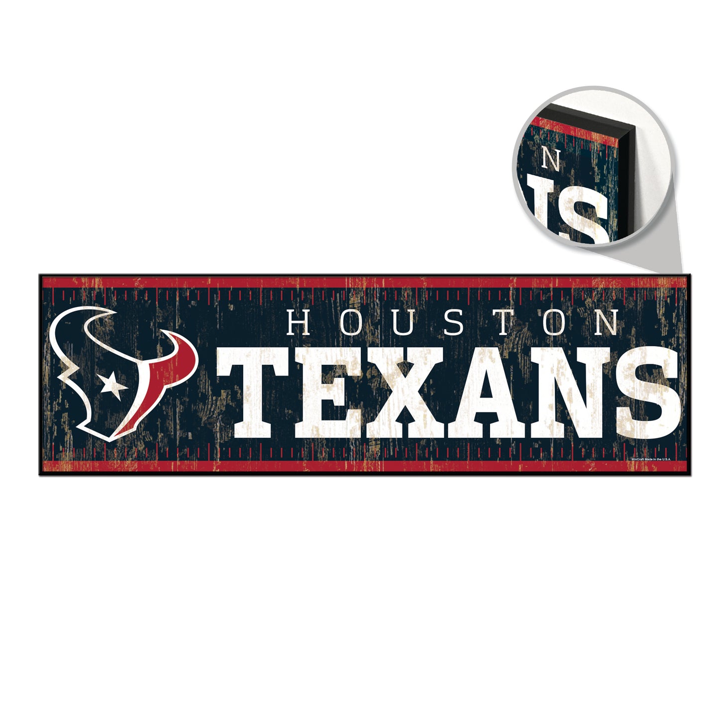 Houston Texans Sign 9x30 Wood Yard Marker
