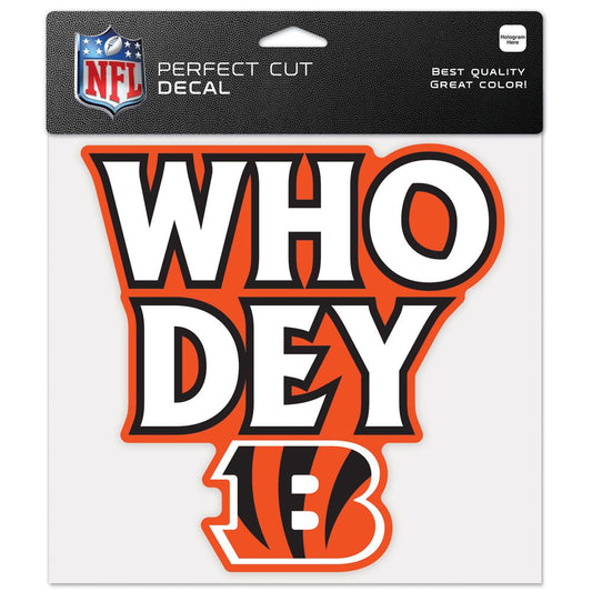 Cincinnati Bengals Decal 8x8 Perfect Cut Color Slogan