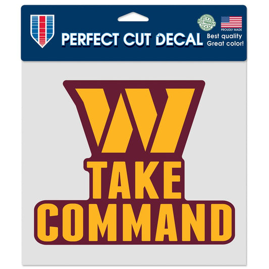 Washington Commanders Decal 8x8 Perfect Cut Color Slogan