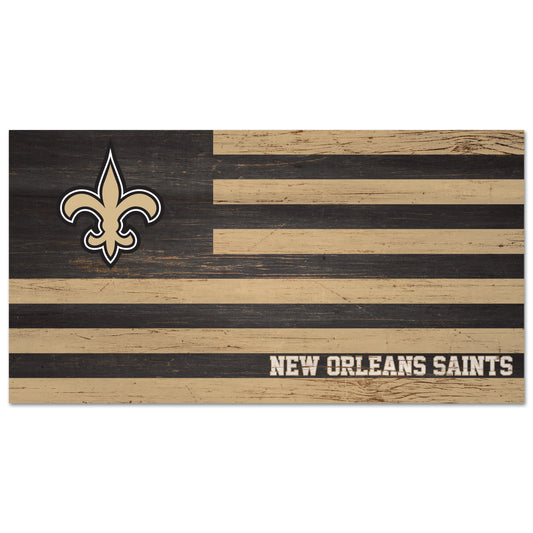 New Orleans Saints Sign Wood 9x17 Flag