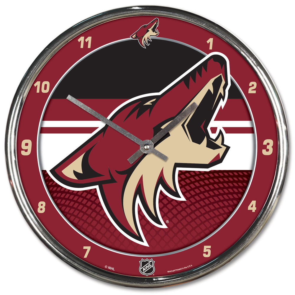 Arizona Coyotes Round Chrome Wall Clock Periodic Restock