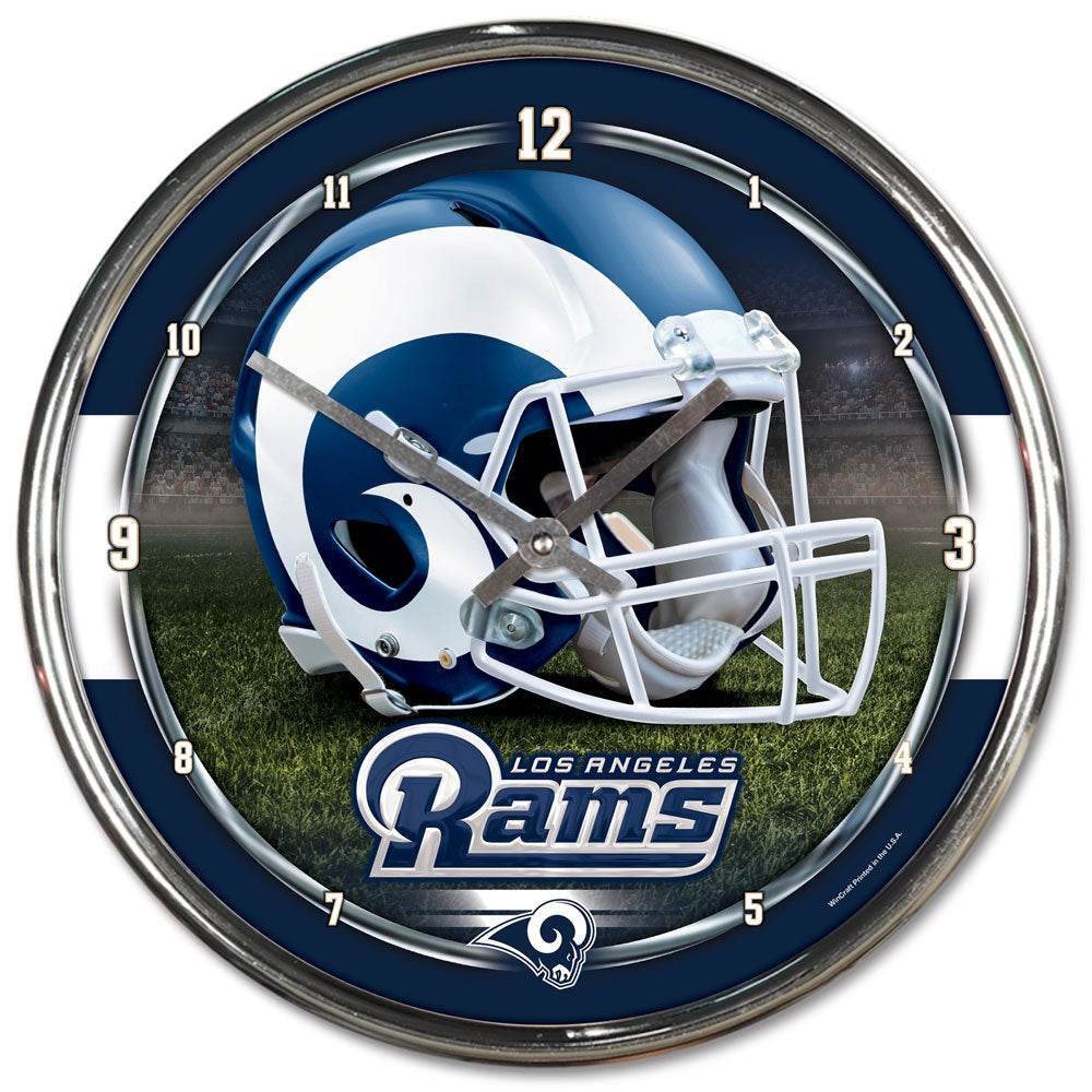 Los Angeles Rams Round Chrome Wall Clock Periodic Restock