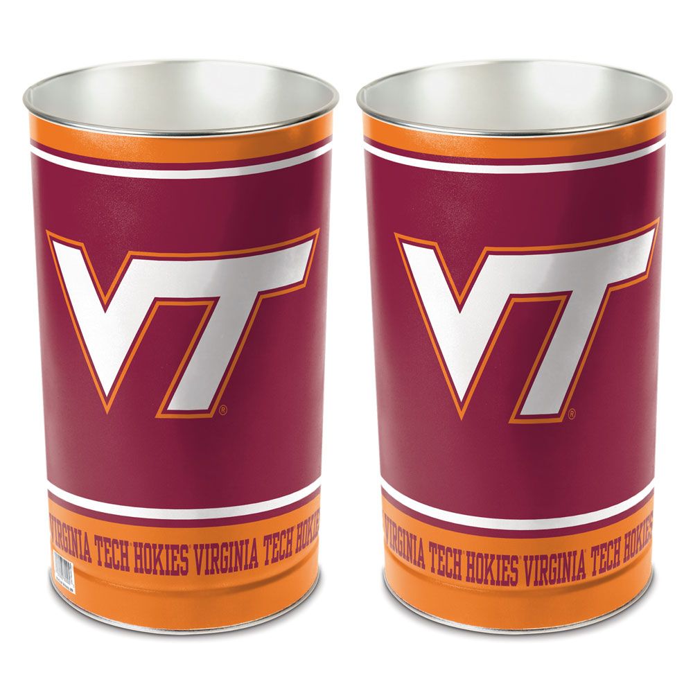 Virginia Tech Hokies Wastebasket 15 Inch Special Order
