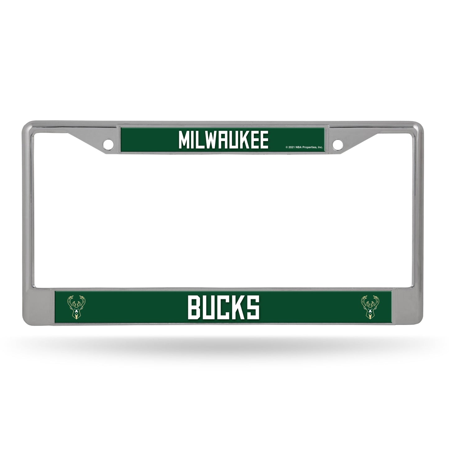 Milwaukee Bucks License Plate Frame Chrome Printed Insert Special Order