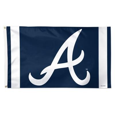 Atlanta Braves Flag 3x5 Deluxe Style V Stripe Design - Special Order