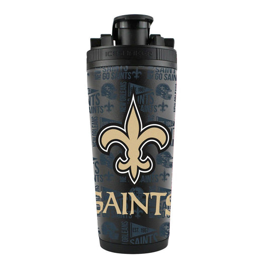 New Orleans Saints Ice Shaker 26oz Stainless Steel - Special Order
