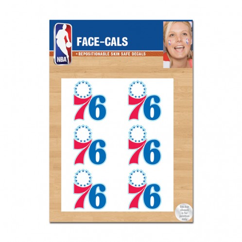 Philadelphia 76ers Tattoo Face Cals - Special Order
