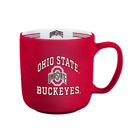 Ohio State Buckeyes Coffee Mug 15oz Stripe Design