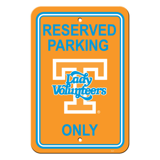 Tennessee Volunteers Sign 12x18 Plastic Reserved Parking Style Lady Vols Design CO