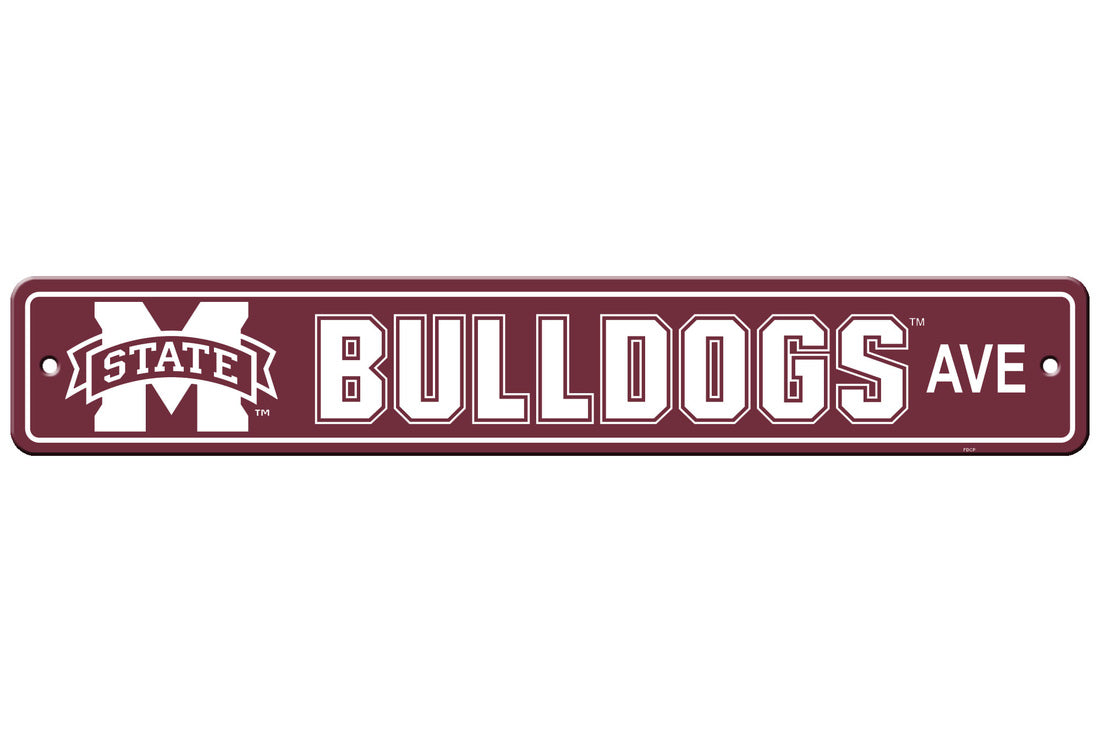 Mississippi State Bulldogs Sign 4x24 Plastic Street Style CO