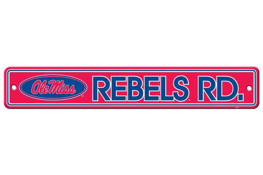 Mississippi Rebels Sign 4x24 Plastic Street Style - Special Order