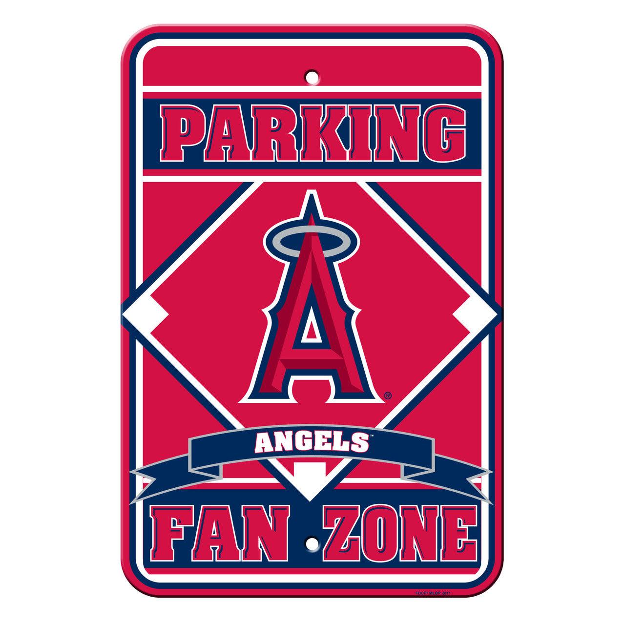 Los Angeles Angels Sign 12x18 Plastic Fan Zone Parking Style CO