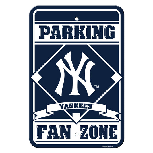 New York Yankees Sign 12x18 Plastic Fan Zone Parking Style CO