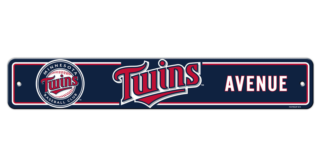 Minnesota Twins Sign 4x24 Plastic Street Style Alternate CO