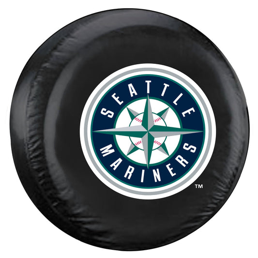 Seattle Mariners Tire Cover Large Size Black Alternate Logo CO