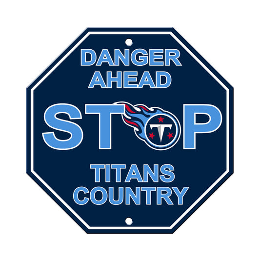 Tennessee Titans Sign 12x12 Plastic Stop Style Alternate CO