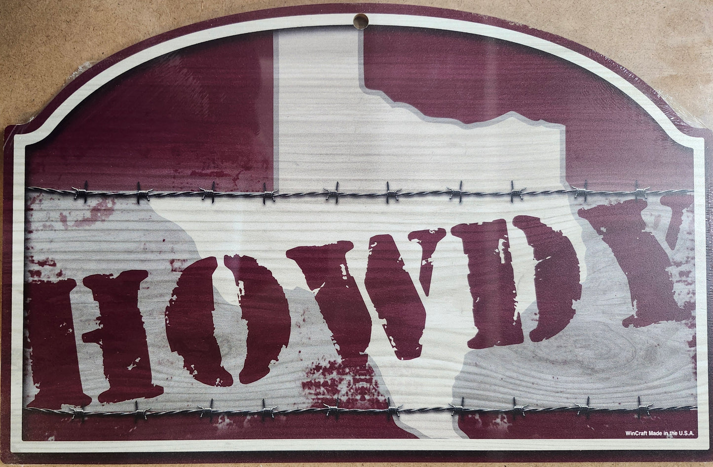 State of Texas Howdy Wood Sign