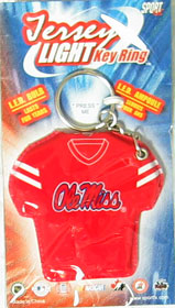 Mississippi Rebels Keychain Jersey Keylight CO