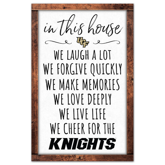 Central Florida Knights Sign 11x17 Wood In This House