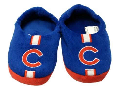 Chicago Cubs Slipper - Youth 4-7 Size 11-12 Stripe - (1 Pair) - L