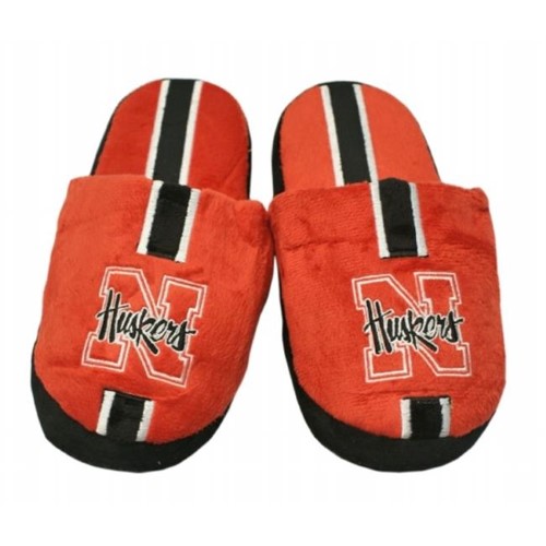 Nebraska Cornhuskers Slipper - Youth 8-16 Size 5-6 Stripe - (1 Pair) - L