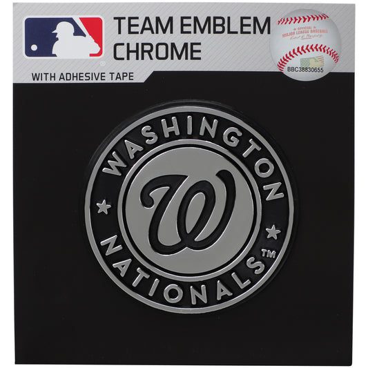Washington Nationals Auto Emblem Silver Chrome