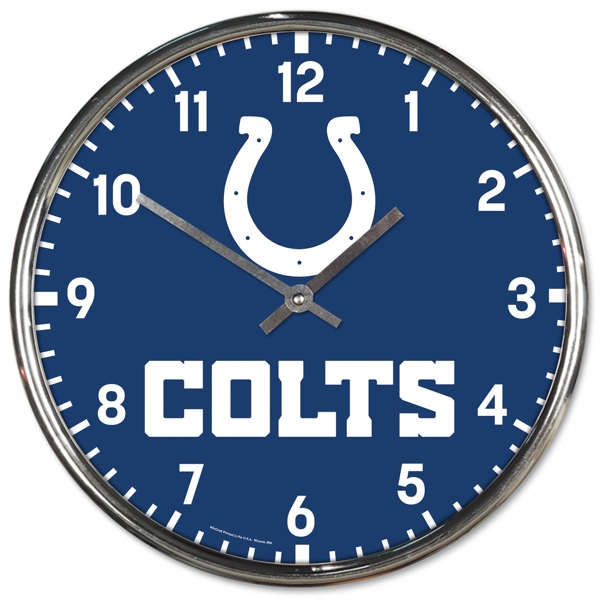 Indianapolis Colts Round Chrome Wall Clock Periodic Restock