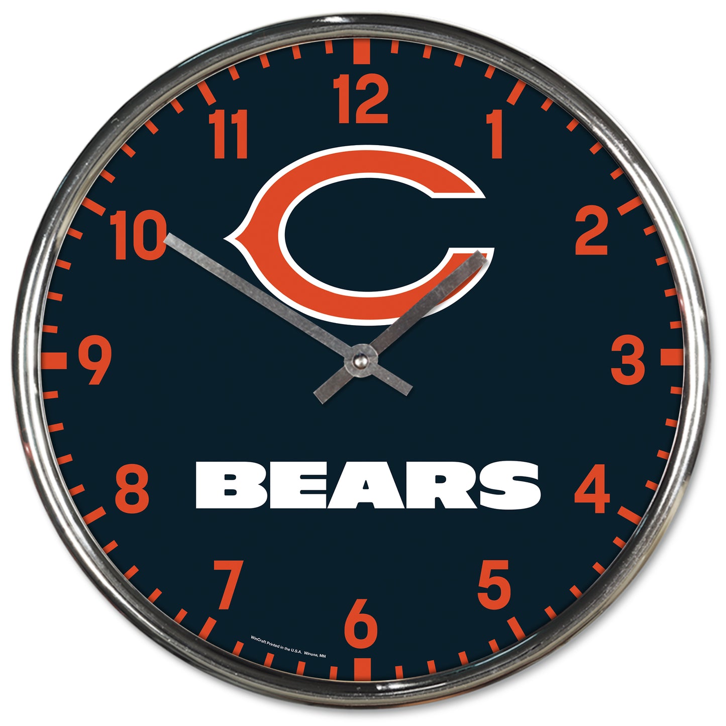 Chicago Bears Round Chrome Wall Clock Periodic Restock