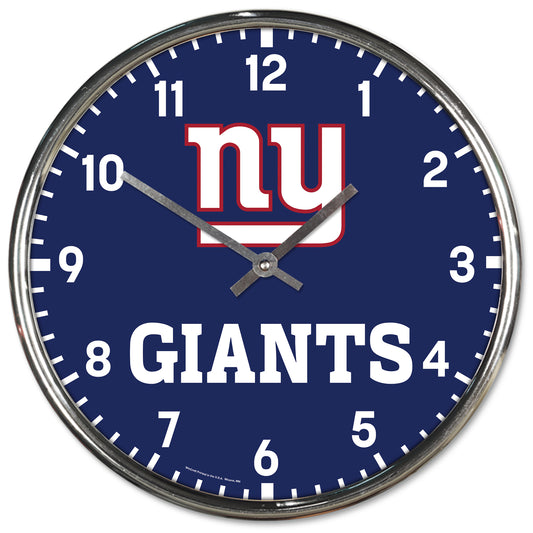New York Giants Round Chrome Wall Clock Periodic Restock