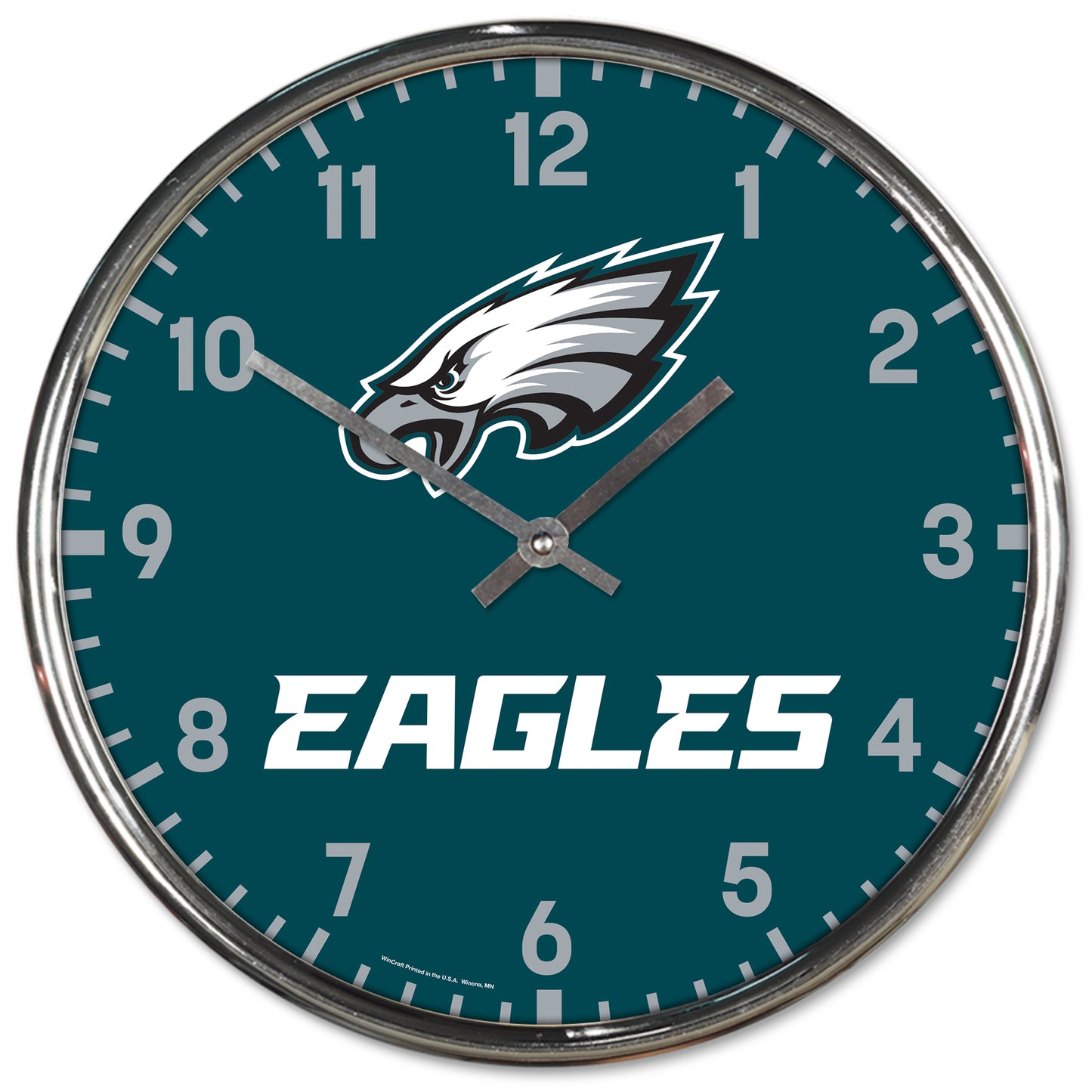 Philadelphia Eagles Round Chrome Wall Clock Periodic Restock