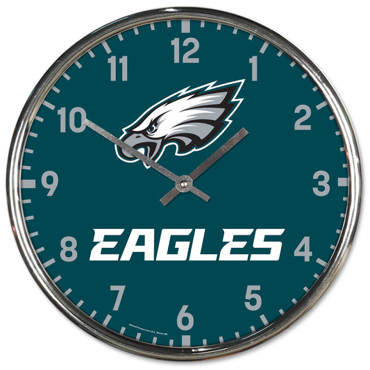 Philadelphia Eagles Round Chrome Wall Clock Periodic Restock