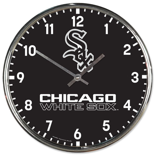 Chicago White Sox Round Chrome Wall Clock Periodic Restock